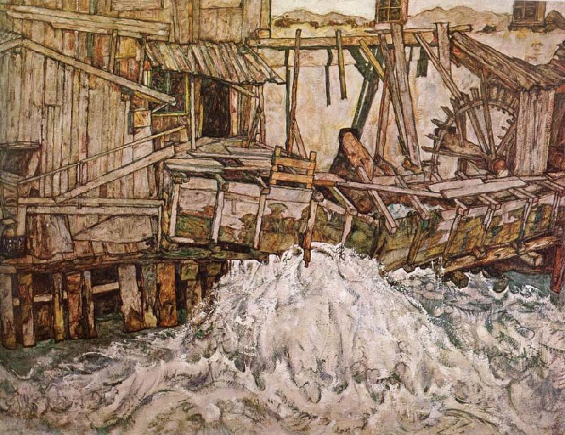 Egon Schiele The Mill oil painting picture
